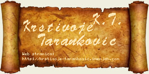 Krstivoje Taranković vizit kartica